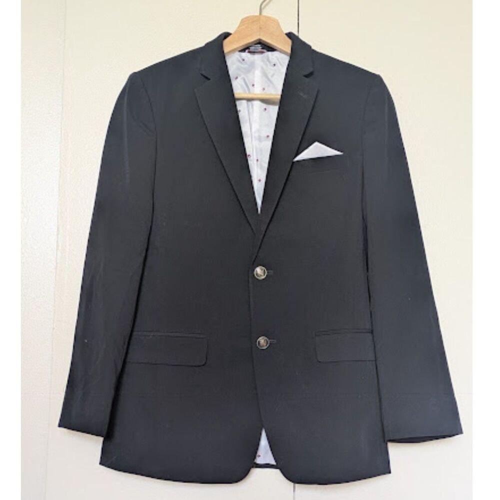 Tommy Hilfiger Black Boys Preppy Blazer w/ Gold Buttons Sz 16